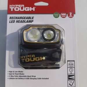 Hyper Tough 500-Lumen RECHARGEABLE LED HEADLAMP Li